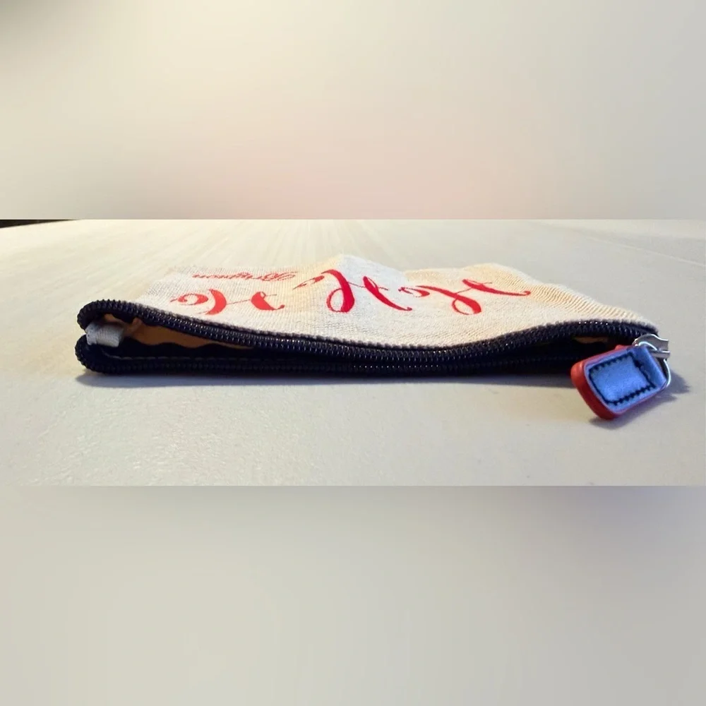 Brighton | Ho Ho Ho Sparkle Canvas Christmas Zipper Cosmetic Bag